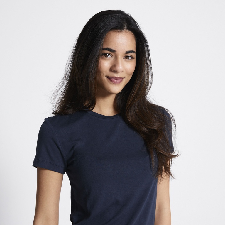 Soft feel tee "Liv" Dark Blue